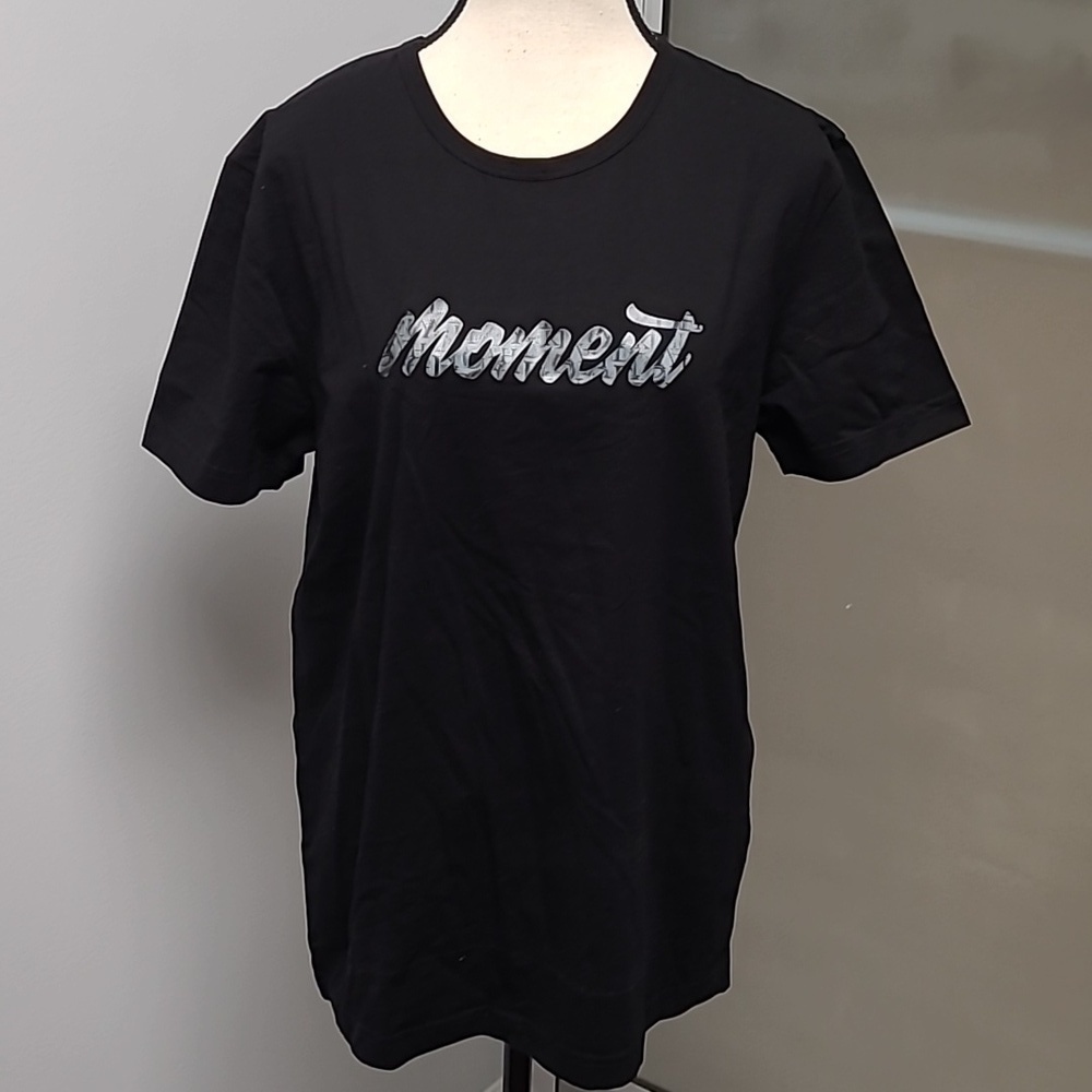 Tiepus Size L Black "Moment" Crew Neck T-Shirt